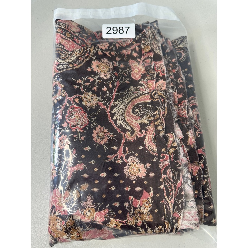 Tapemeasure Tiered Linen Ruffle Midi Skirt‎ Size 16 Brown Paisley Boho - Picture 11 of 11